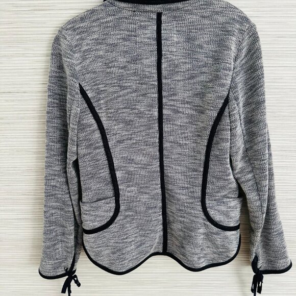 Anthropologie Cartonnier Grey Black Trim Blazer Jacket - Picture 2 of 5